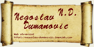 Negoslav Dumanović vizit kartica